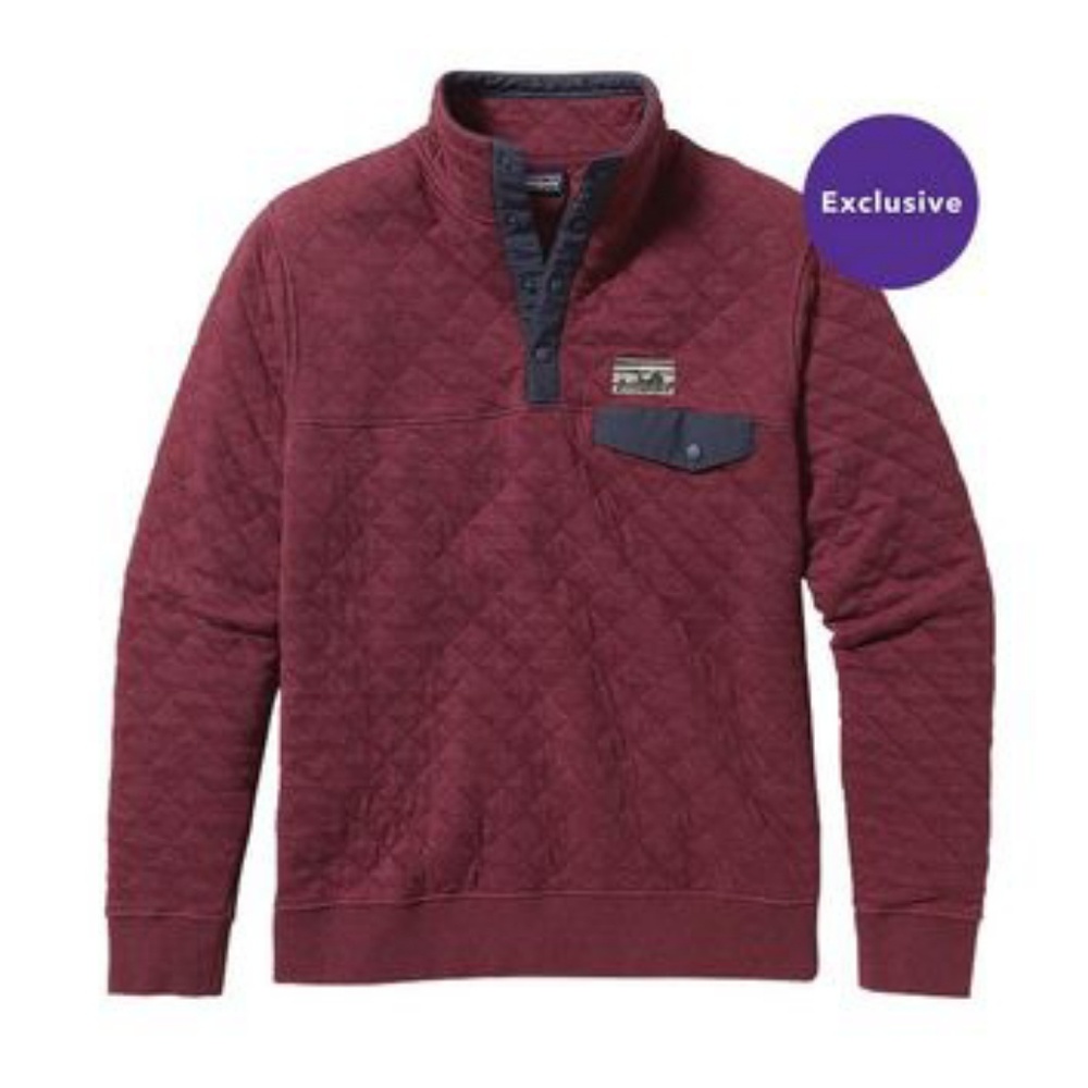 Patagonia Quilted Snap-T Pullover in Oxblood Red 